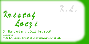kristof loczi business card